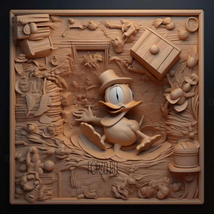 Donald Duck Goin Quackers 2 stl model for CNC